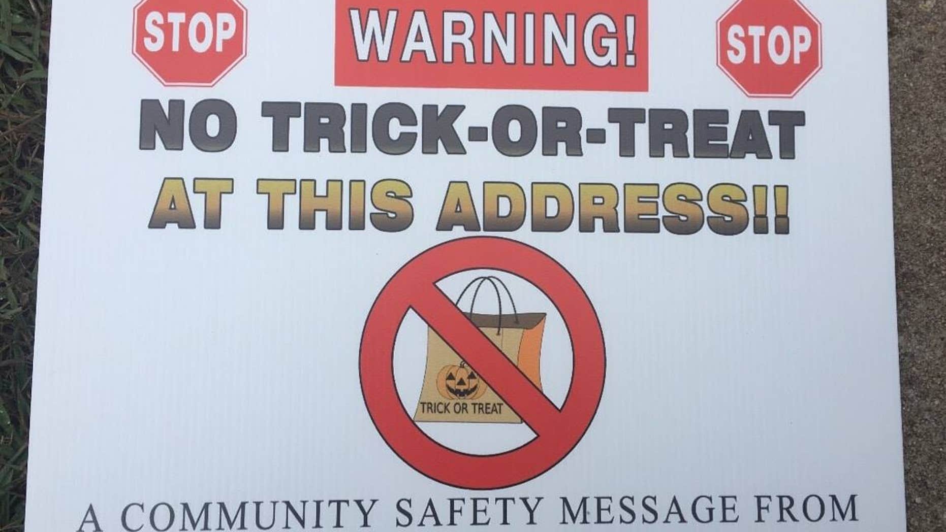 Butts County Sheriff’s Office said signs will be placed at registered sex offenders’ residences on Wednesday to warn residents to avoid the houses.