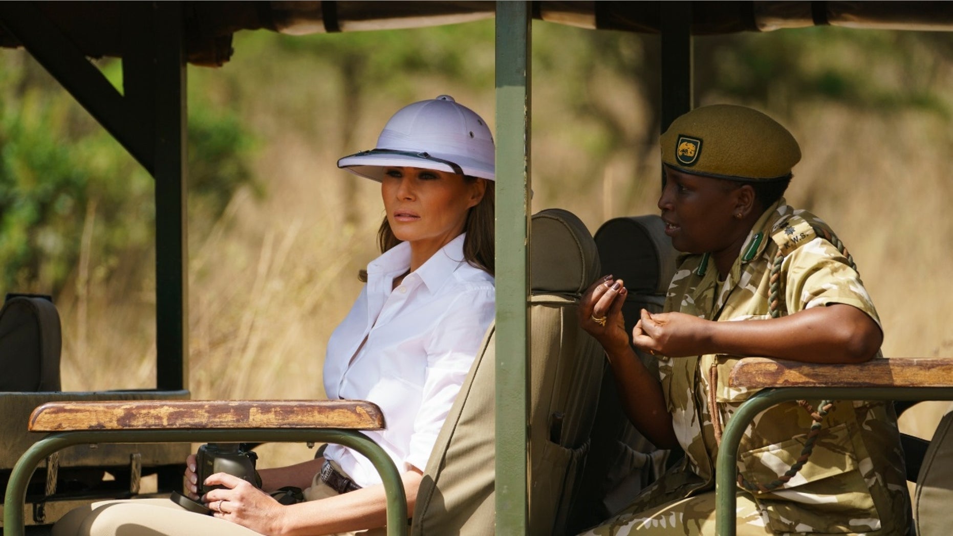 Melania Trump was criticized after she was spotted wearing a white pith helmet during her trip to Africa.