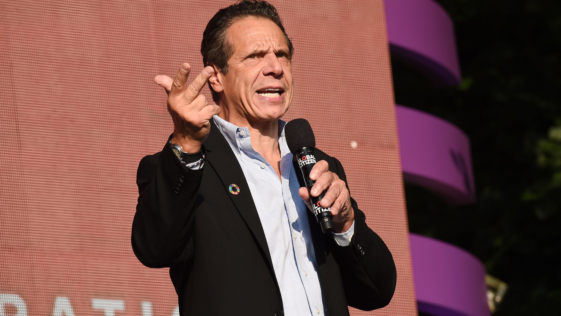 The widow of a slain police officer is attacking New York Gov. Andrew Cuomo in a new campaign ad over the parole and voting rights restoration of the man convicted of murdering her husband and his partner. (Photo by Evan Agostini/Invision/AP)