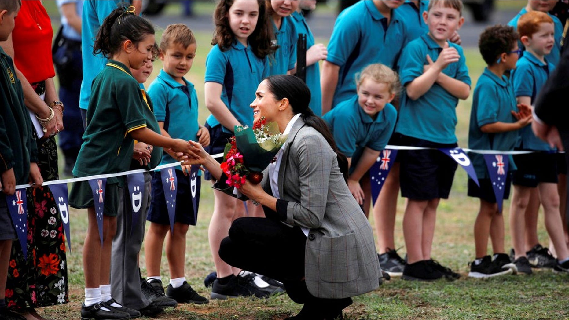 Meghan Markle wore a plaid blazer from Serena Williams's clothing line