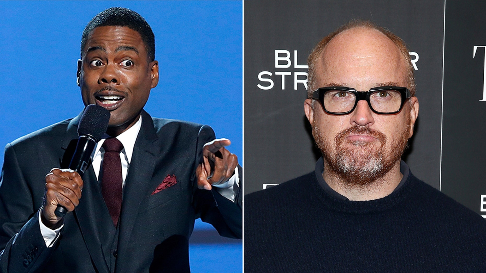 Chris Rock, left, showed up to support fellow comedian Louis C.K. during his recent performance on October 24, 2018.