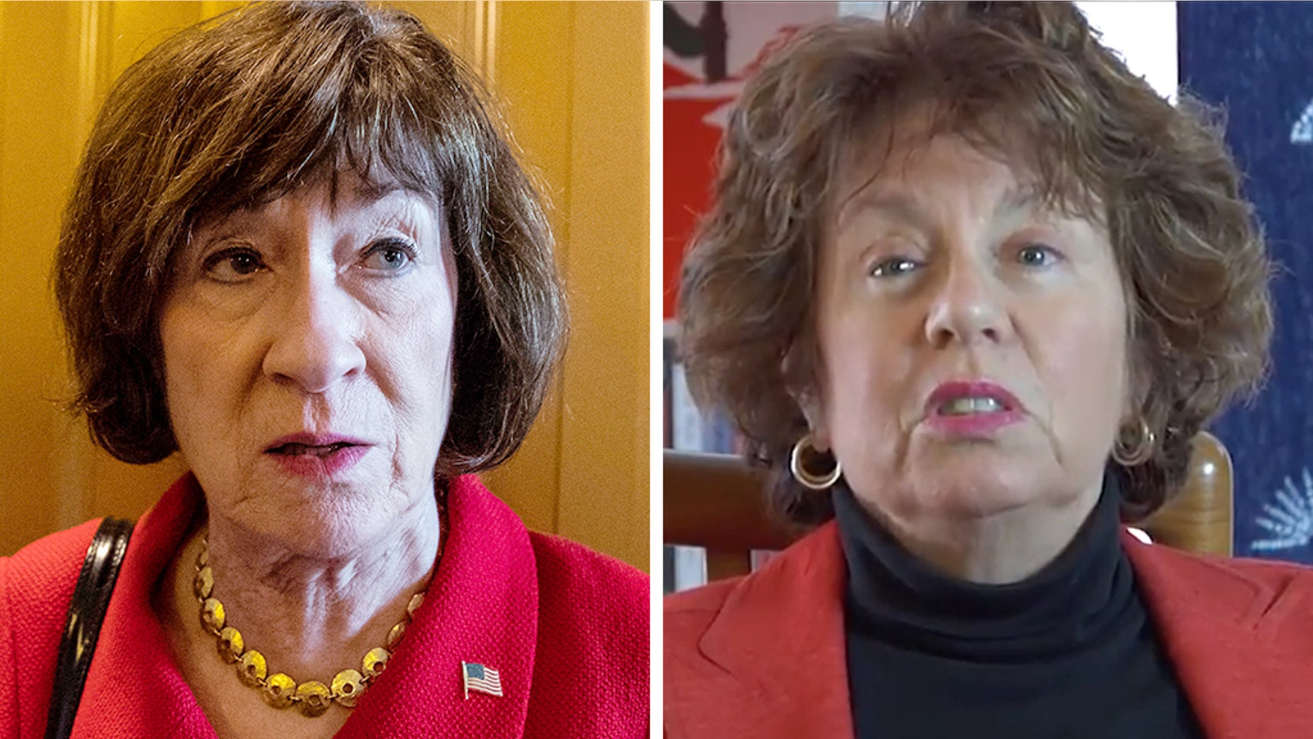 A course offering credits to students who protested Sen. Susan Collins, R- Maine, (left) was organized by Dr. Susan Feiner (right), a former professor at the University of Southern Maine.