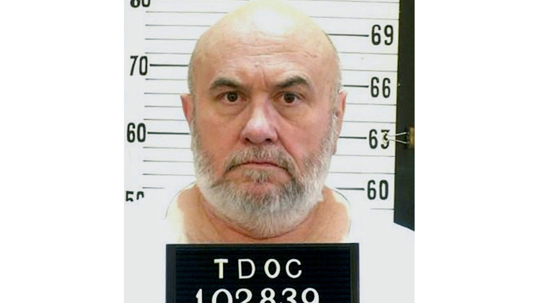This undated photo released by the Tennessee Department of Corrections, shows death row inmate Edmund Zagorski in Tenn. An attorney for Zagorski says his choice of death by electrocution over lethal injection is not a ploy to buy time. Kelley Henry announced Zagorski's decision Monday night, Oct. 8, 2018. He's scheduled to be executed Thursday, Oct. 11. (Tennessee Department of Corrections via AP)