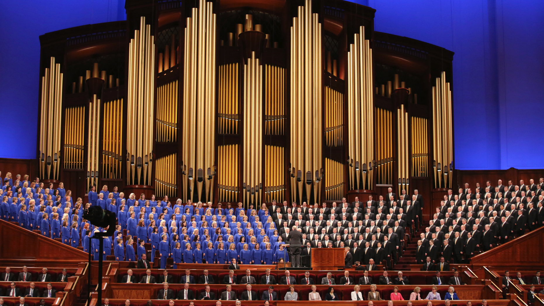FILE - In this March 31, 2018, file photo, The Mormon Tabernacle Choir perform during the twice-annual conference of The Church of Jesus Christ of Latter-day Saints, in Salt Lake City. The well-known Mormon Tabernacle Choir was renamed Friday, Oct. 5, 2018, to strip out the word Mormon in a move showing the faith's new president is serious about ending shorthand names for the religion that have been used for generations by church members and previously promoted by the church. The gospel singing group will now be called "The Tabernacle Choir at Temple Square," The Church of Jesus Christ of Latter-day Saints said in a statement. (AP Photo/Rick Bowmer, File)