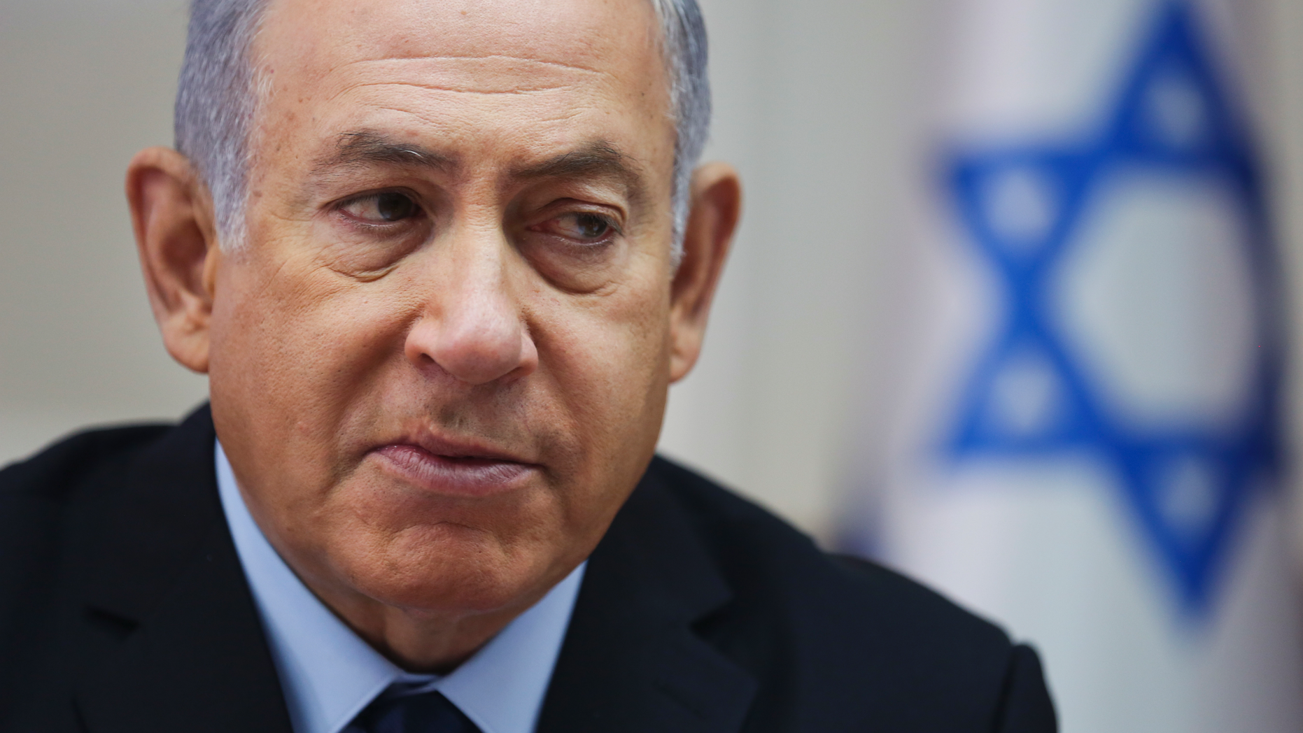 Israeli Prime Minister Benjamin Netanyahu sent a tribute to the Jewish community of Pittsburgh following Saturday’s mass murder at a Pennsylvania synagogue. (AP Photo/Oded Balilty, Pool)
