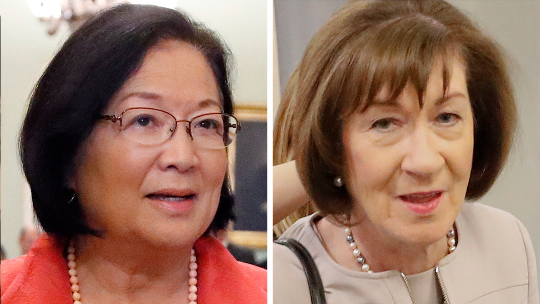 Sen. Mazie Hirono, left, said Sen. Susan Collins' reasoning for supporting Brett Kavanaugh's Supreme Court nomination was 'insulting.'