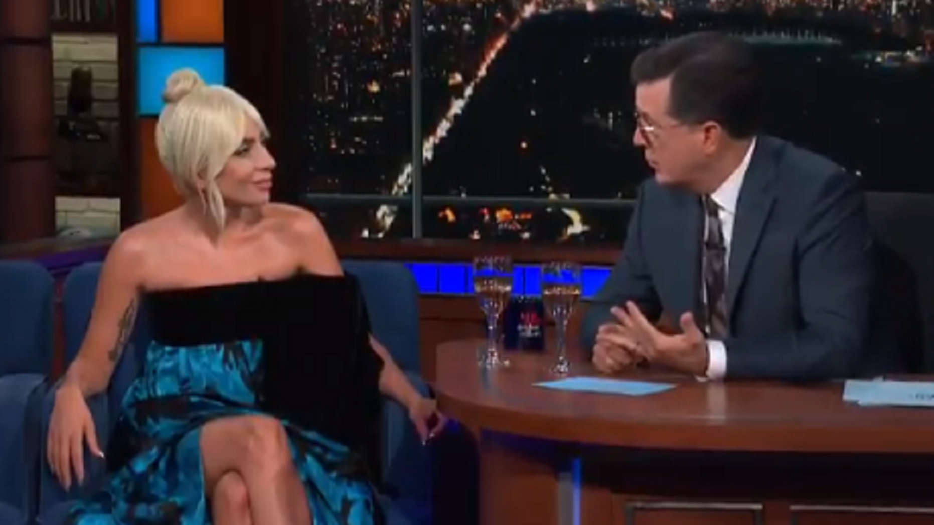 OCT 4: Lady Gaga, who appeared on the “Late Show,” talked about the Kavanaugh hearings.
