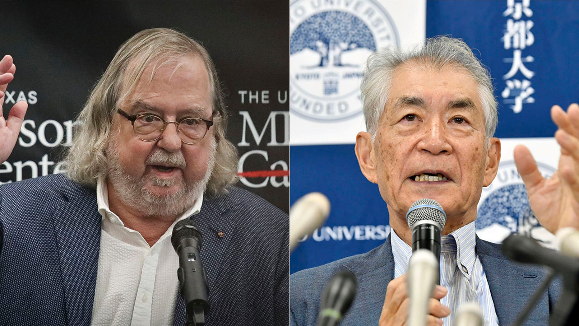 James Allison of the University of Texas and Tasuku Honjo of Kyoto University will share the 9-million-kronor ($1.01 million) prize for 2018.