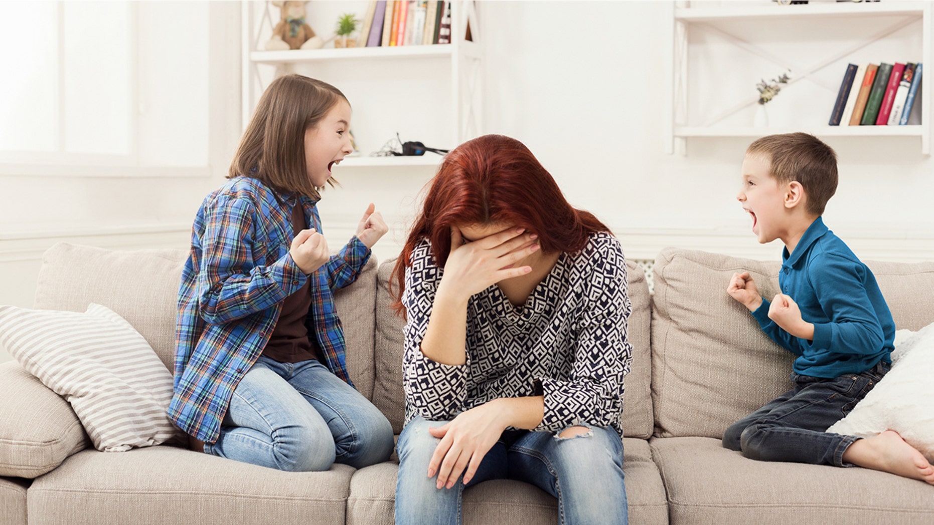 Parents polled said they take to hiding from their children four times a week to carve out space.