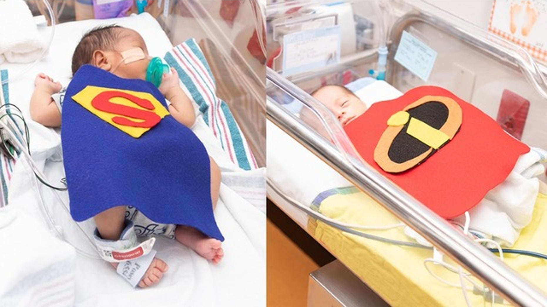 Rachel Maretsky, 13, made the superhero costumes for the babies, and said she plans to do it again next year.
