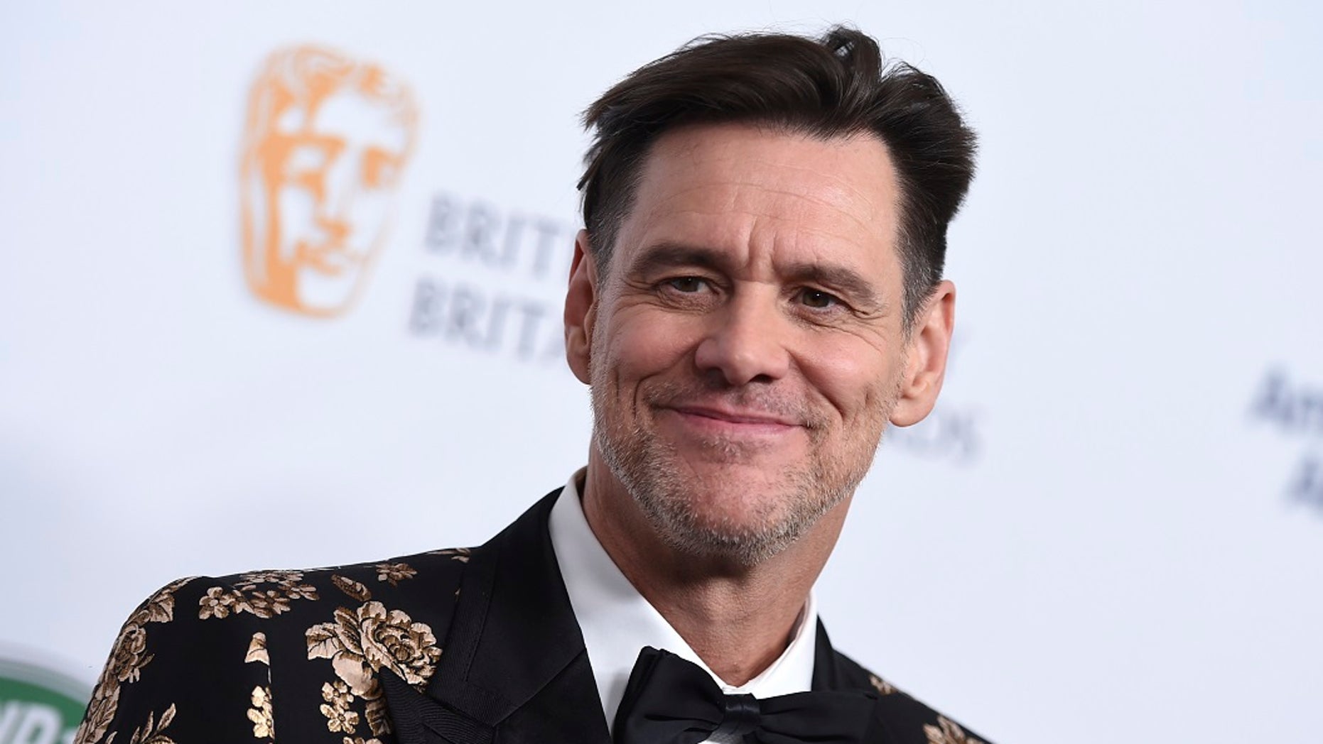 Jim Carrey arrives at the BAFTA Los Angeles 2018 Britannia Awards at the Beverly Hilton on Friday.