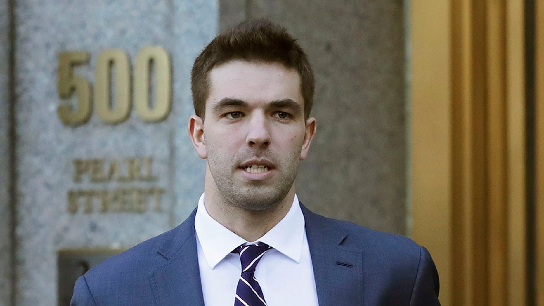 Billy McFarland the promoter of the failed Fyre Festival in the Bahamas leaves federal court after pleading guilty to wire fraud charges in New York. A federal judge has given Mc Farland a six-year prison term. Mc