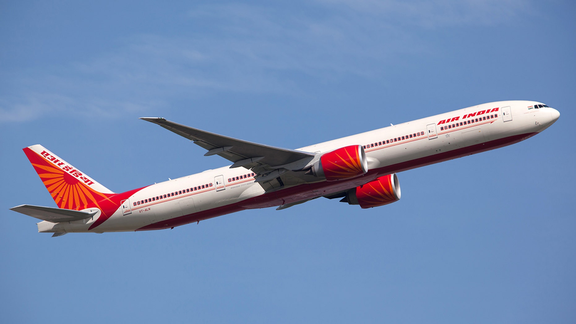 An Air India plane suffered damage after smashing into a wall during takeoff
