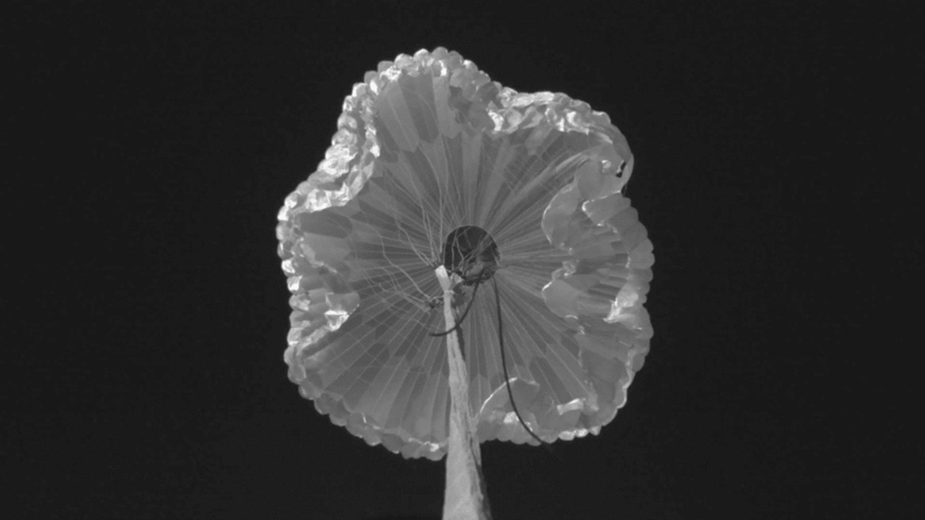 This high-definition NASA image shows the final supersonic parachute test for NASA's 2020 Mars rover. NASA tested the parachute during a Sept. 7, 2018 suborbital rocket launch to mimic Mars landing conditions.