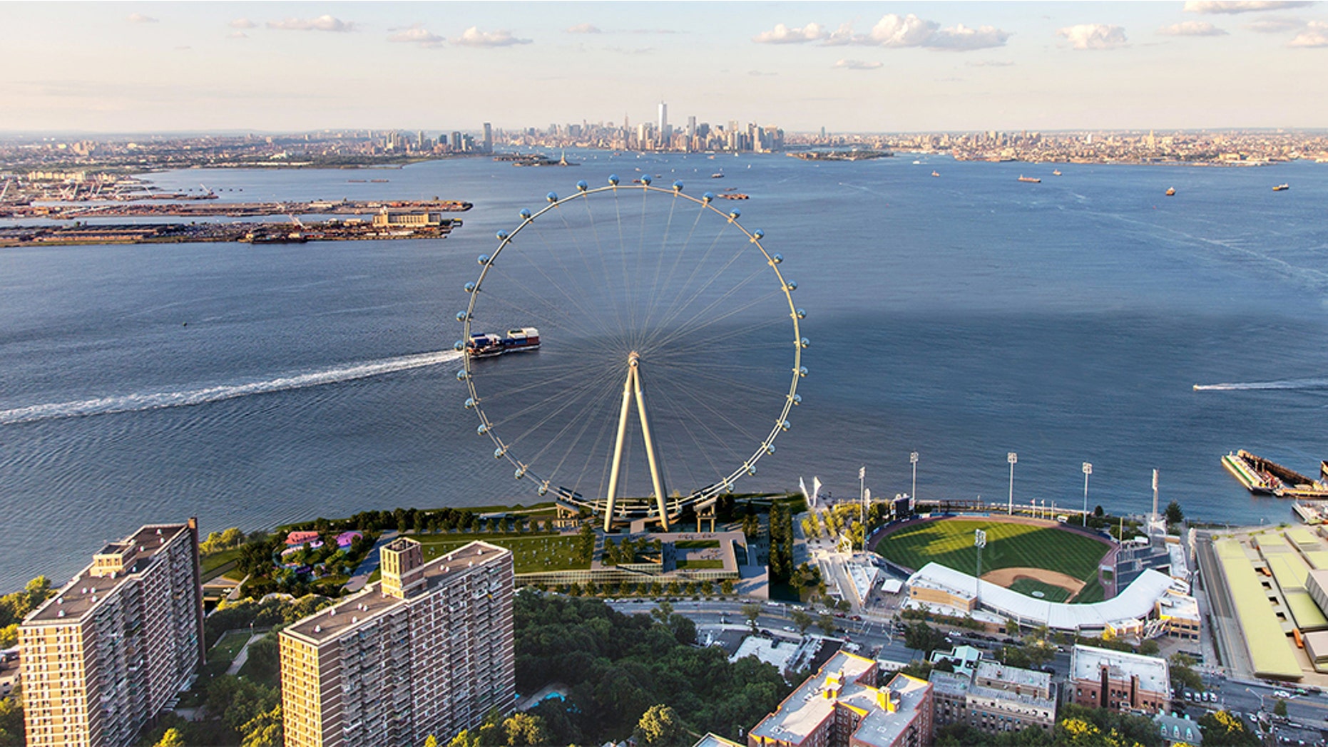 A concept image for the Ferris wheel.