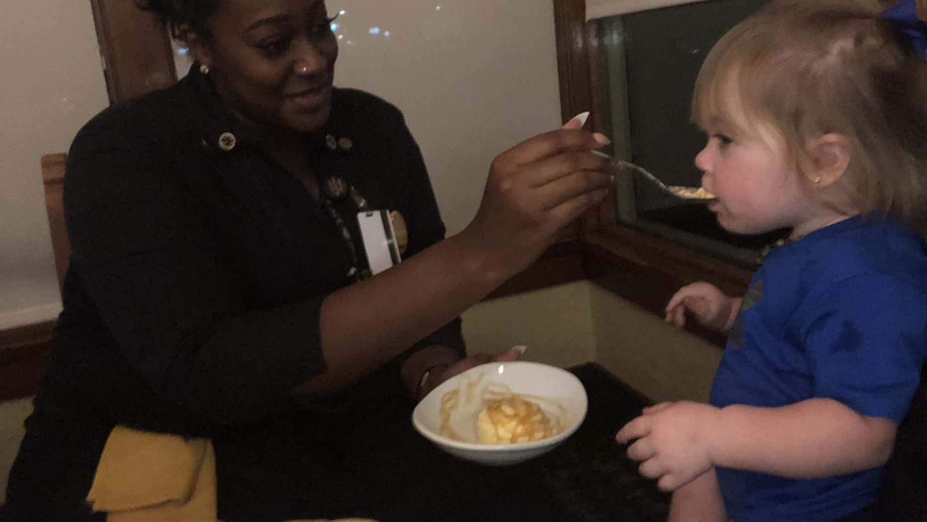 North Carolina mom Courtney Pedigo thanked the waitress for her kind act on Facebook.