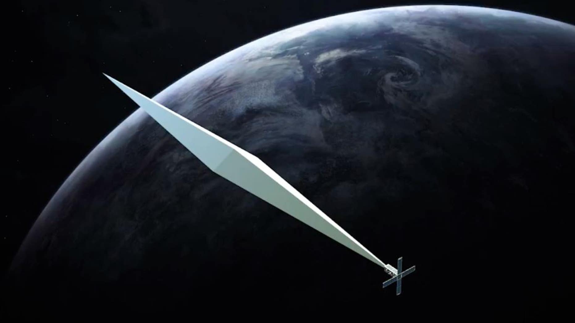 Trevor Paglen, <em>Orbital Reflector</em>, rendering.
