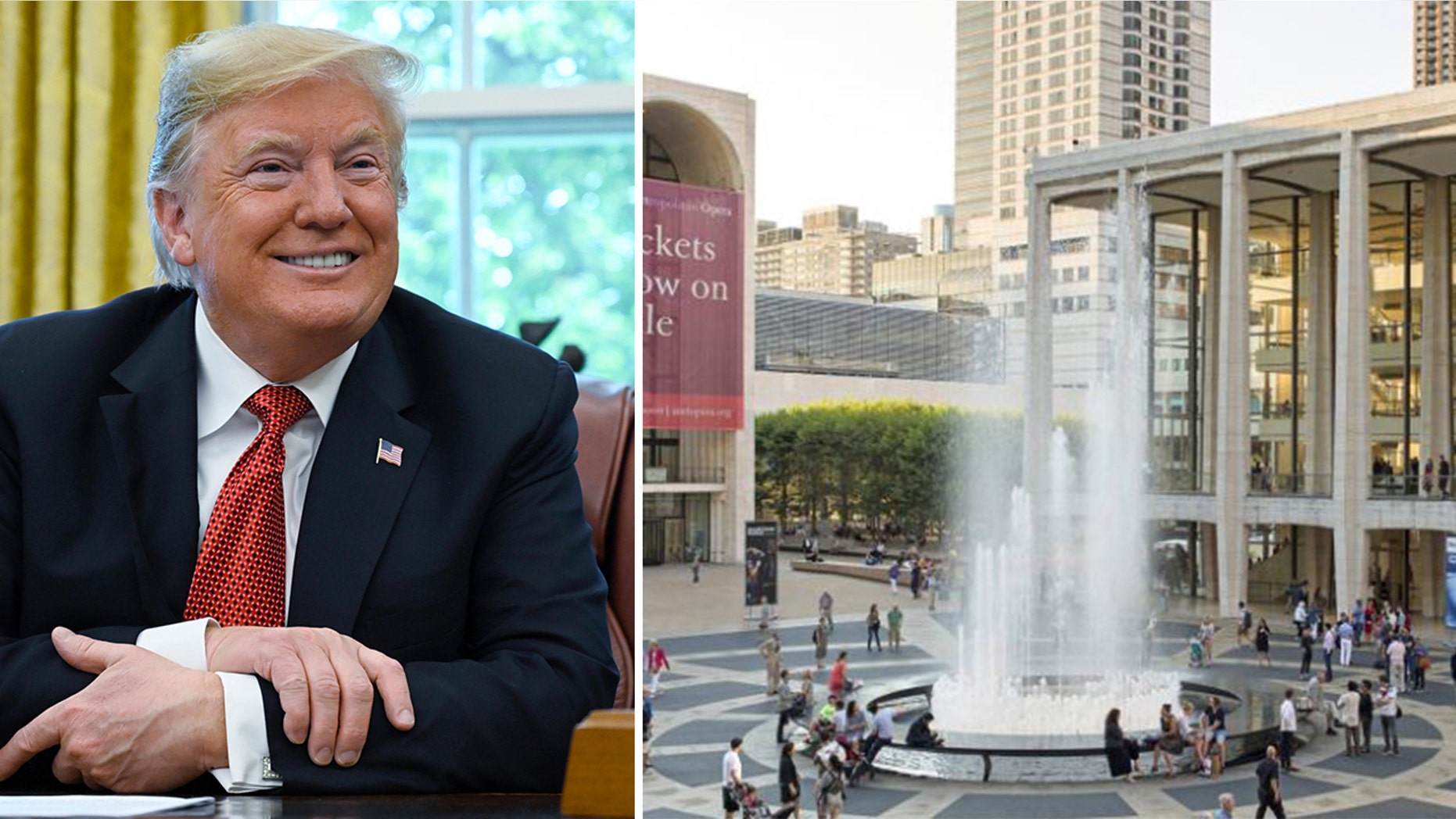 President Donald Trump and Lincoln Center.