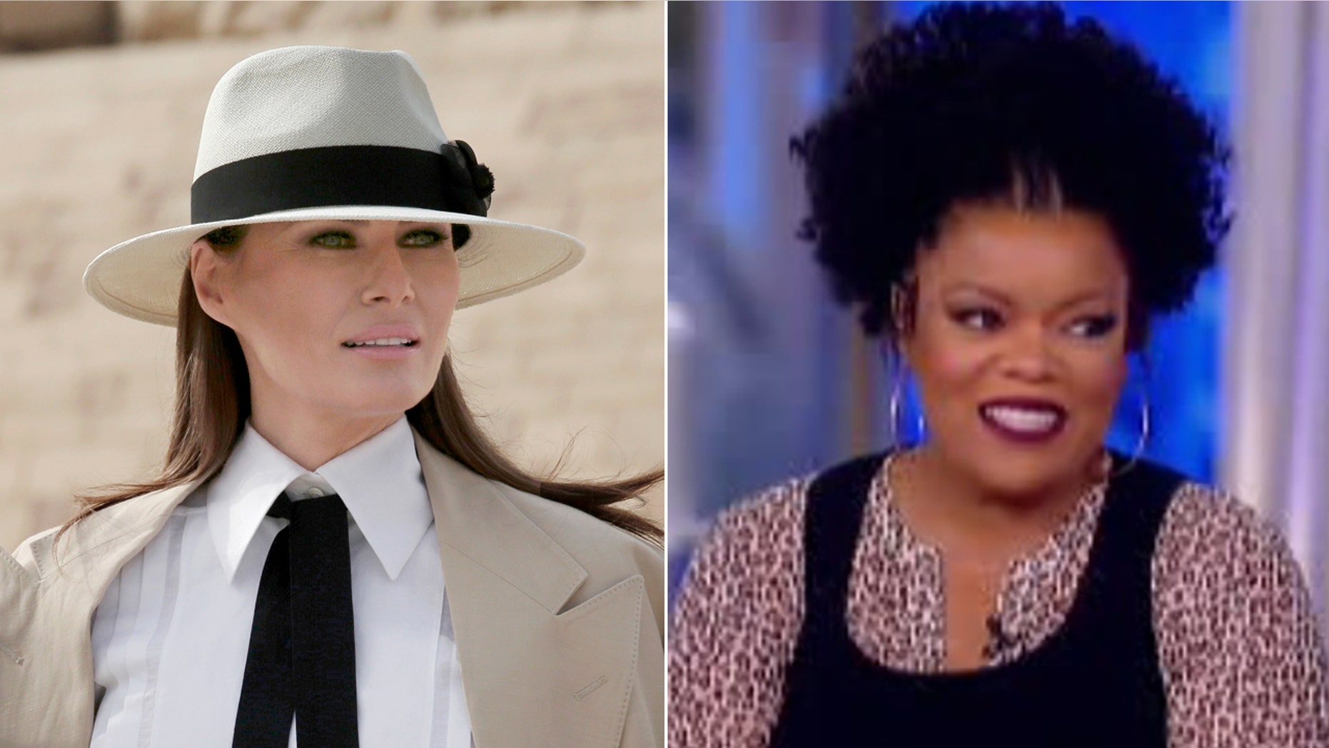 On "The View," fill-in host Yvette Nicole Brown accused first lady Melania Trump of being one of Trump's alleged "mistresses," suggesting that's why she isn't more concerned with media reports concerning claims of infidelity..