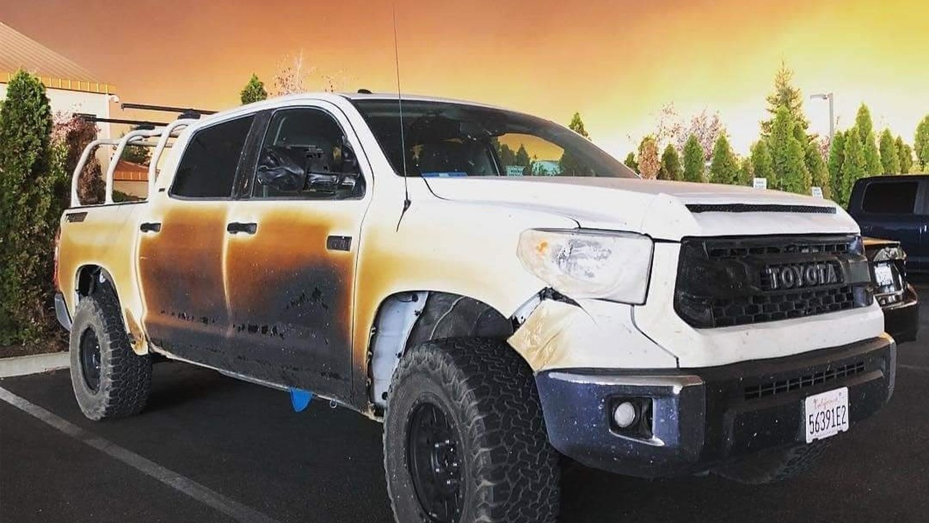 A California nurse credited his Toyota Tundra to saving his life.