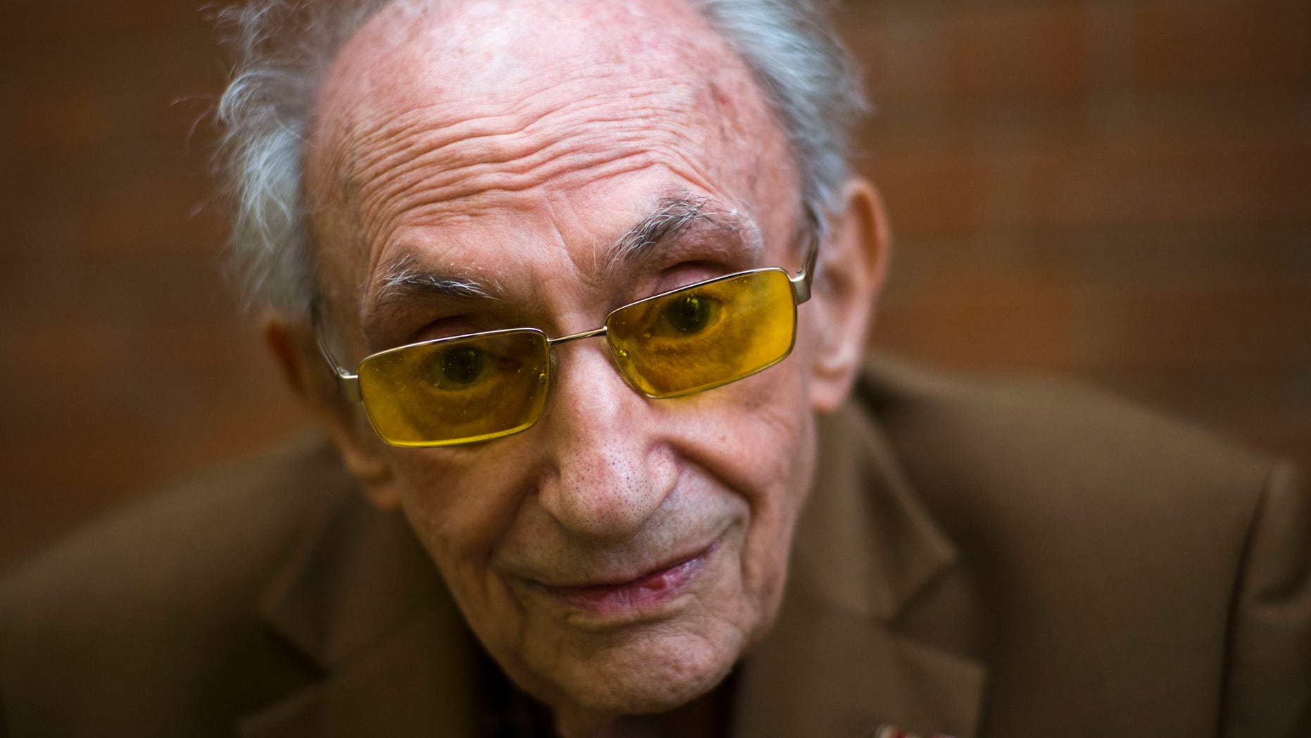 Walter Frankenstein born in 1924, a witness of the Nov. 9, 1938 terror against Jews in Berlin and one of the few survivors of Auerbach'sches Waisenhaus orphanage. (AP Photo/Markus Schreiber)