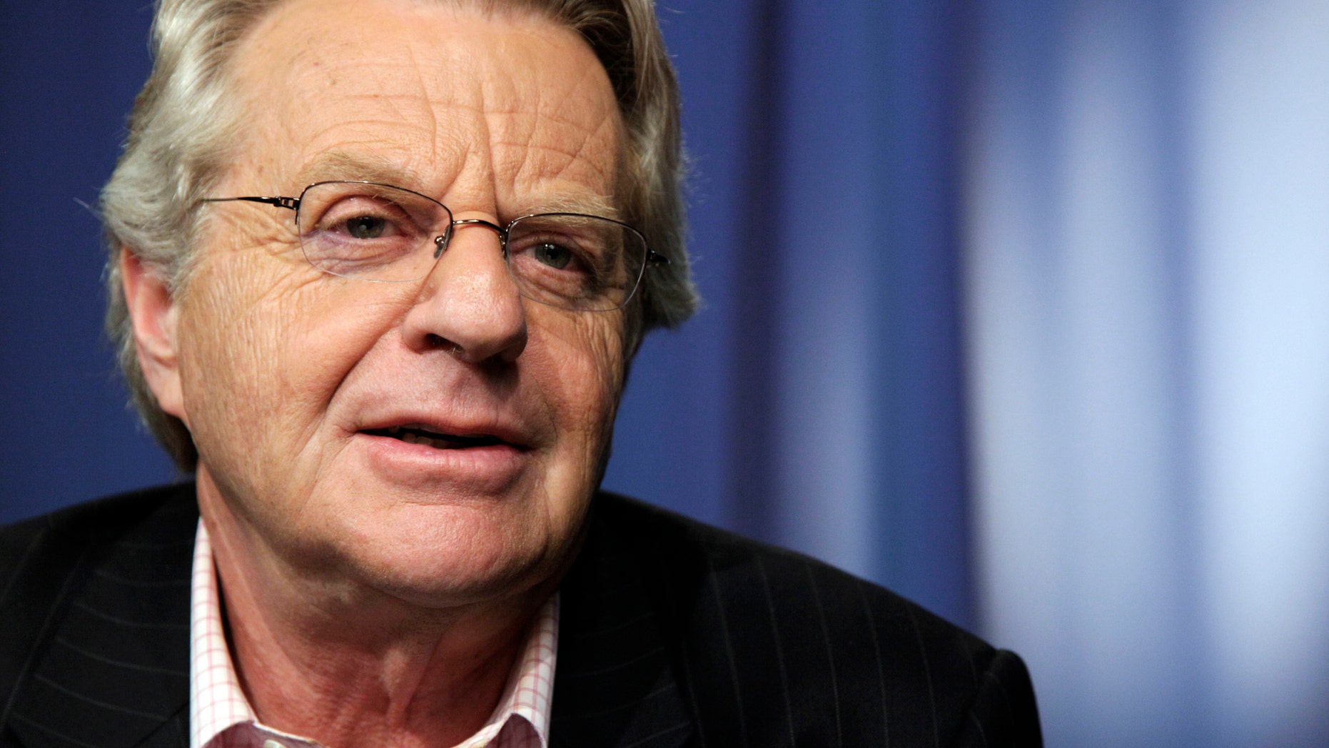 In this April 15, 2010, file photo, talk show host Jerry Springer speaks in New York. NBC Universal Television Distribution on Monday, Nov. 26, 2018, announced “Judge Jerry,” a half-hour court program where Springer will hear testimony and render verdicts before a studio audience that will debut in national syndication in the fall of 2019.