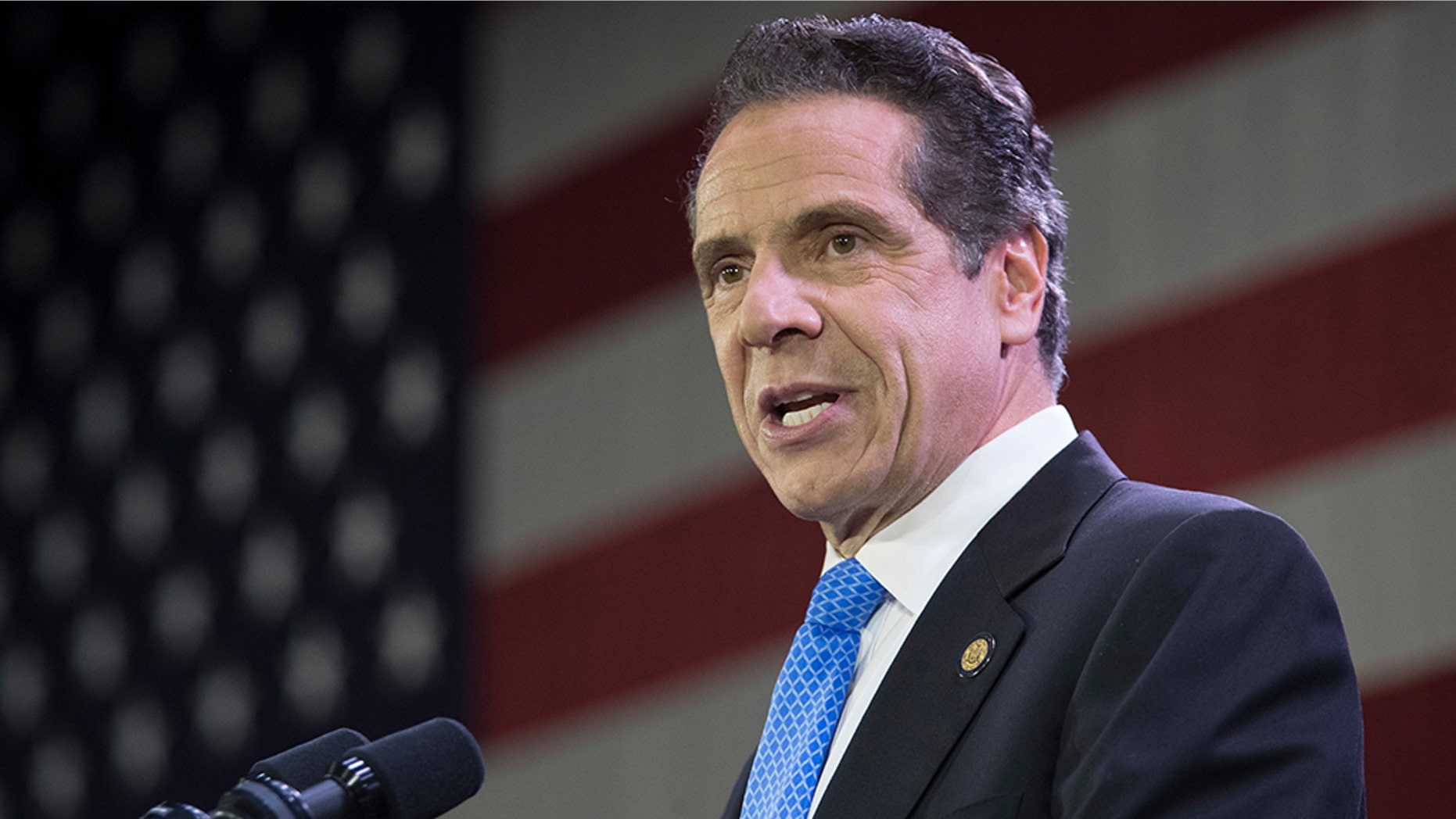 Gov. Andrew Cuomo speaks to supporters during an election night watch party hosted by the New York State Democratic Committee, Tuesday, Nov. 6, 2018, in New York.