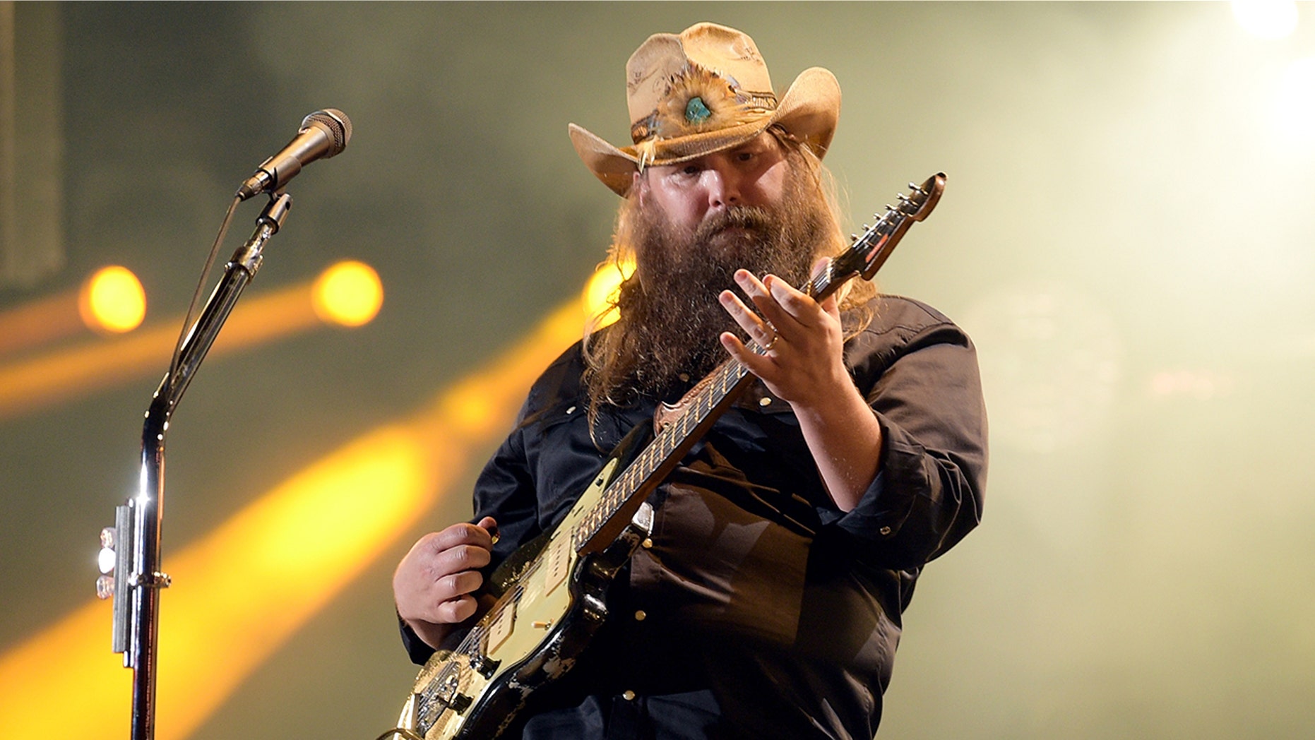 Chris Stapleton performs onstage during the 2018 CMA Music festival at Nissan Stadium on June 9, 2018 in Nashville, Tennessee.