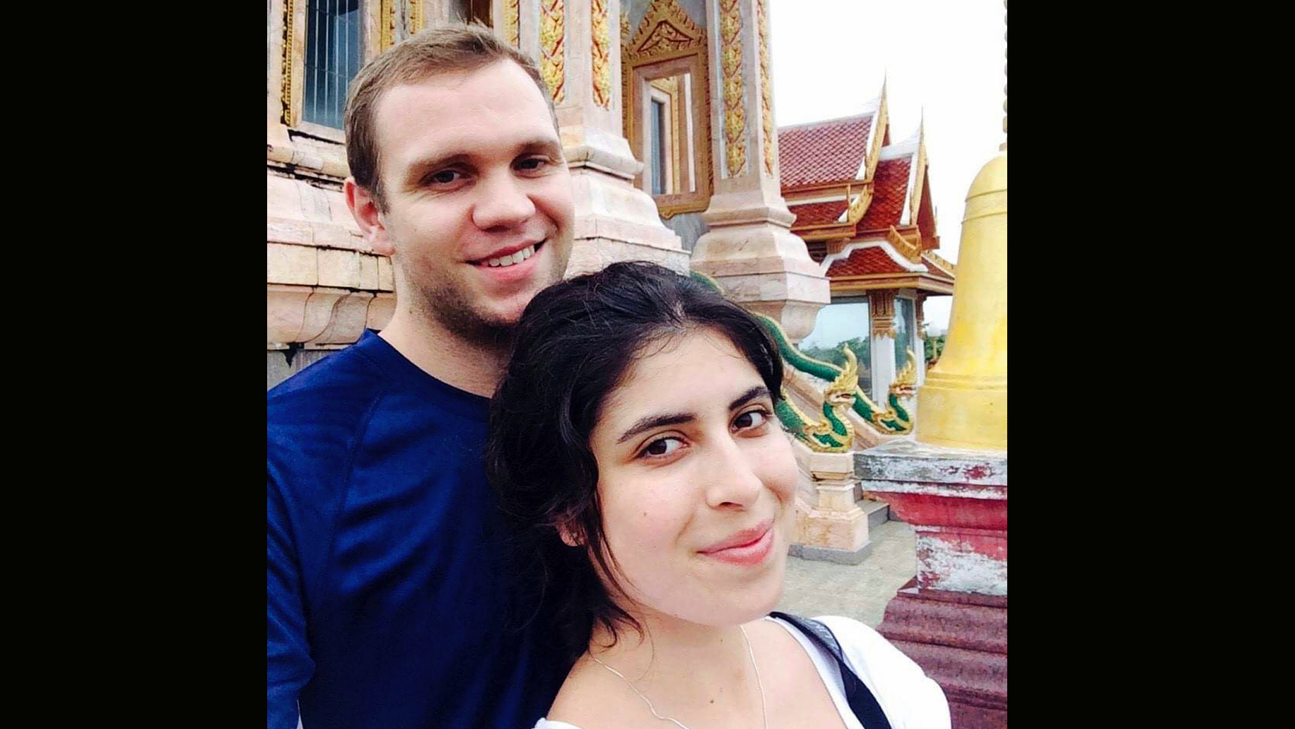 This undated family photo shows Matthew Hedges with his wife Daniela Tejada. The family of a British academic imprisoned in the United Arab Emirates for alleged espionage was reportedly sentenced to life imprisonment. Matthew Hedges, Ph.D. student in Middle Eastern Studies at Durham University, 31, was arrested at Dubai Airport on May 5, 2018. Foreign Secretary Jeremy Hunt, expressed his shock at the verdict issued Wednesday, November 21, 2018. United Arab Emirates to make representations on his behalf. (Daniela Tejada via AP)