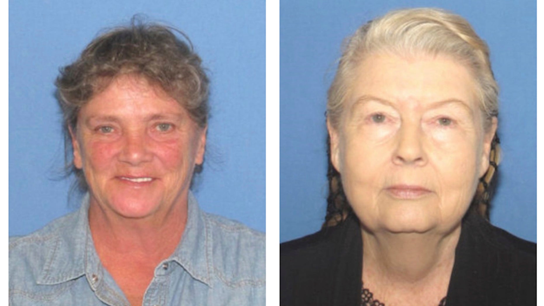 This combination of undated photos provided by the Ohio Attorney General's office show Rita Newcomb, left, and Fredericka Wagner. Authorities announced Tuesday, Nov. 13, 2018, that the two women have been arrested for impeding the investigation into the slayings of eight members of one family in rural Ohio two years ago. (Ohio Attorney General's office via AP)