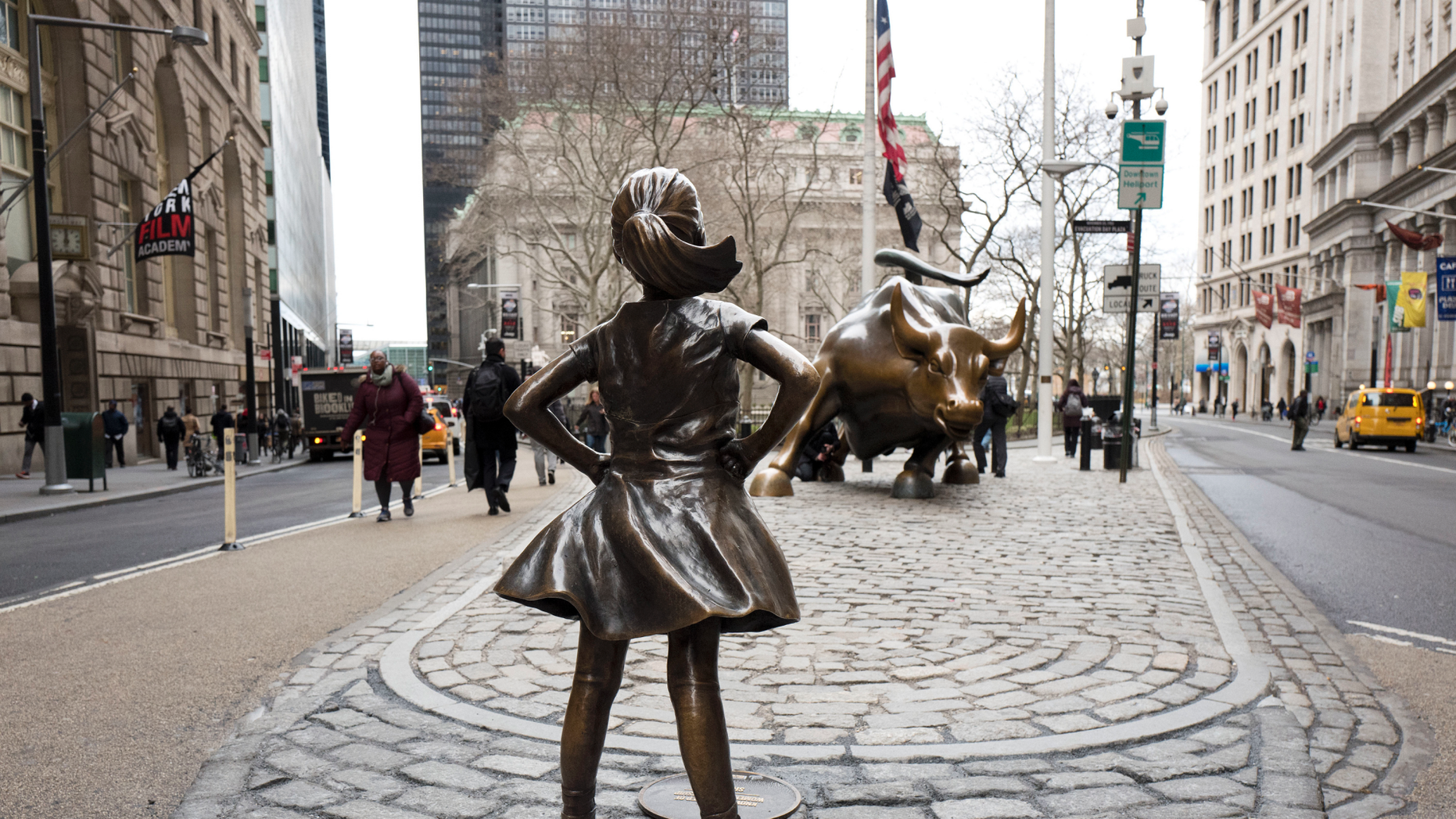 Fearless Girl Statue Is No Longer Staring Down Bull Fox News 