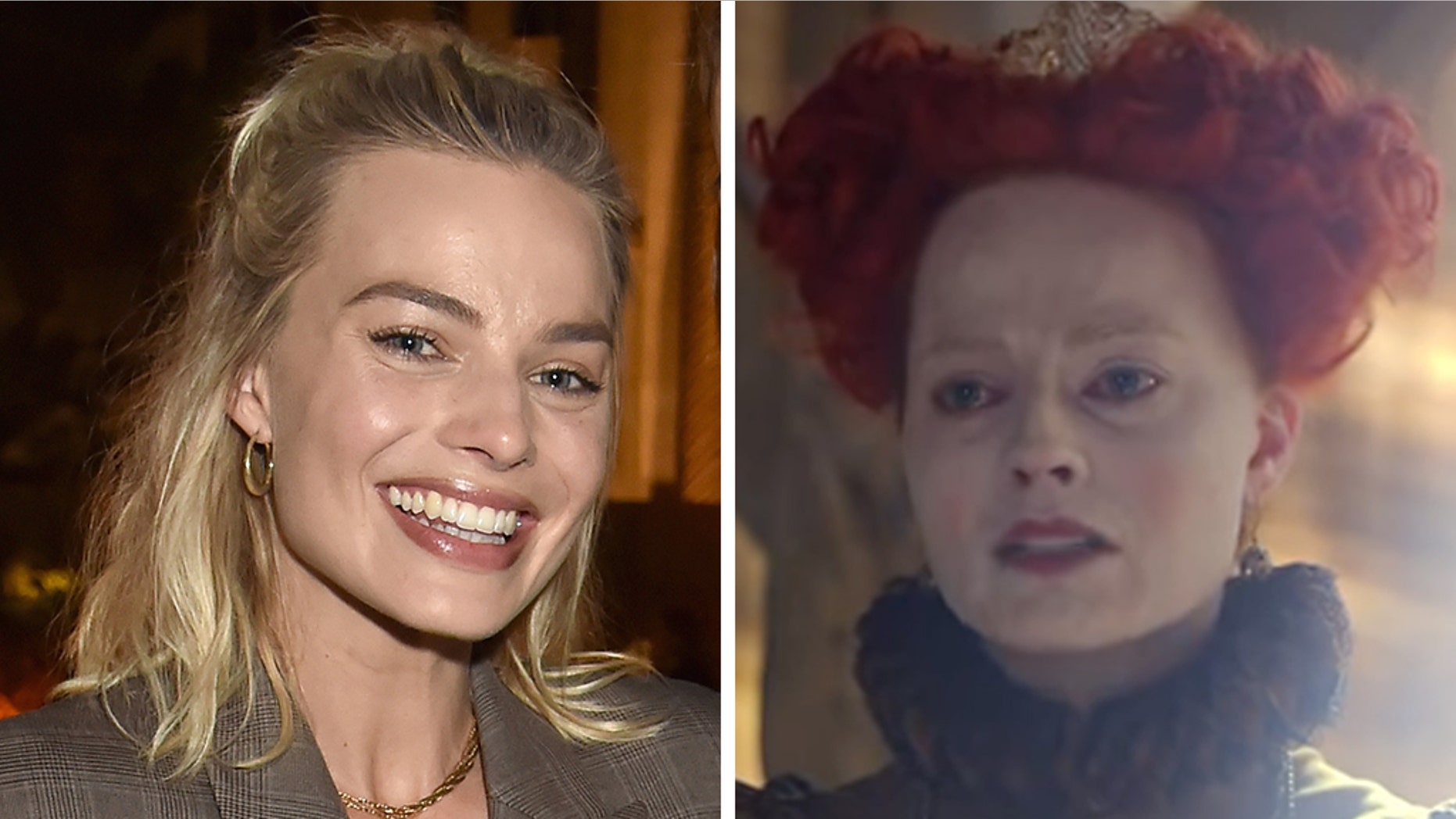 Margie Robbie as Queen Elizabeth in Mary Queen of Scots
