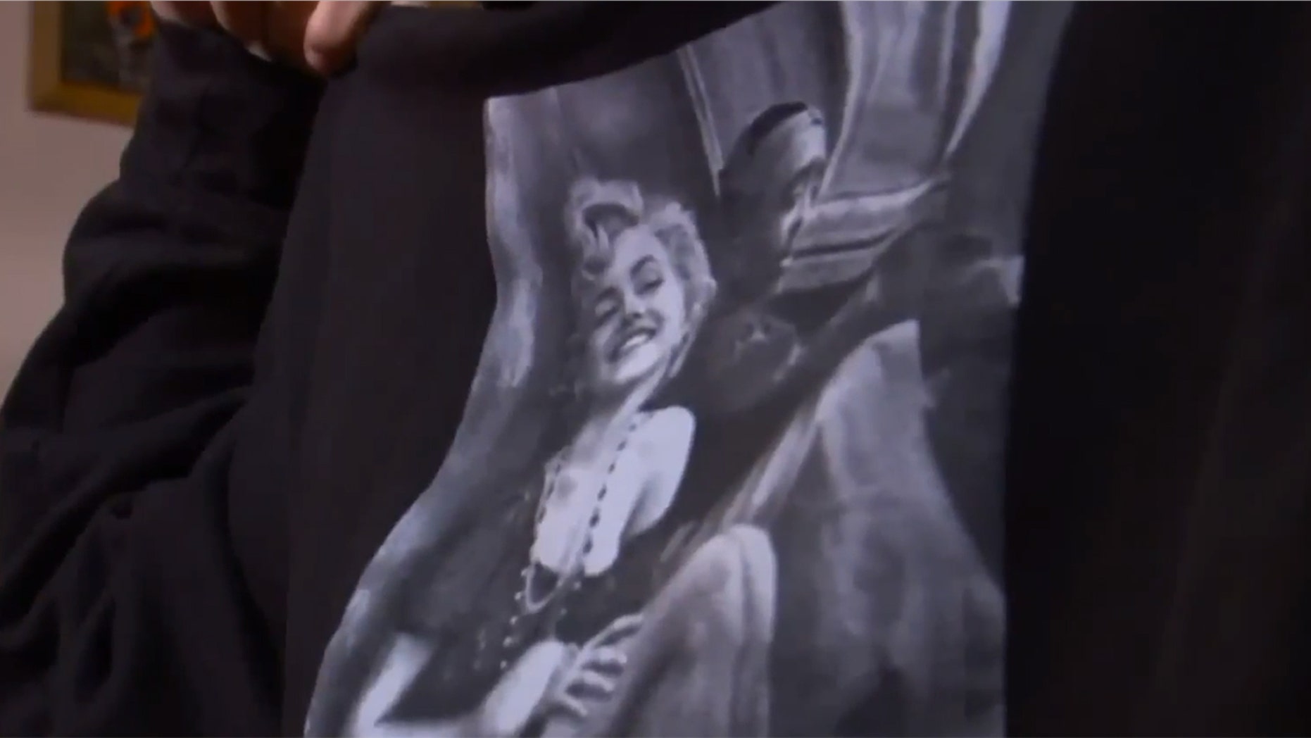 A sweatshirt showing Marilyn Monroe's shoulders was considered a violation of this high school's dress code.