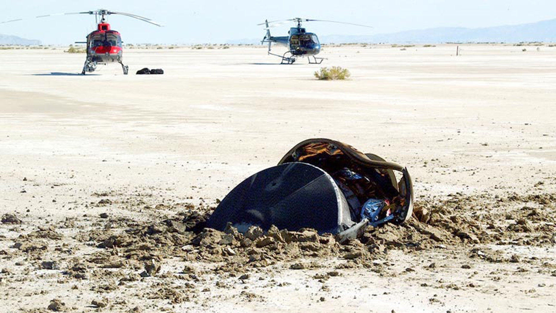 "Flying Saucer" crash lands in Utah Desert (Credit: USAF 388th Range Sqd., Genesis Mission, NASA)