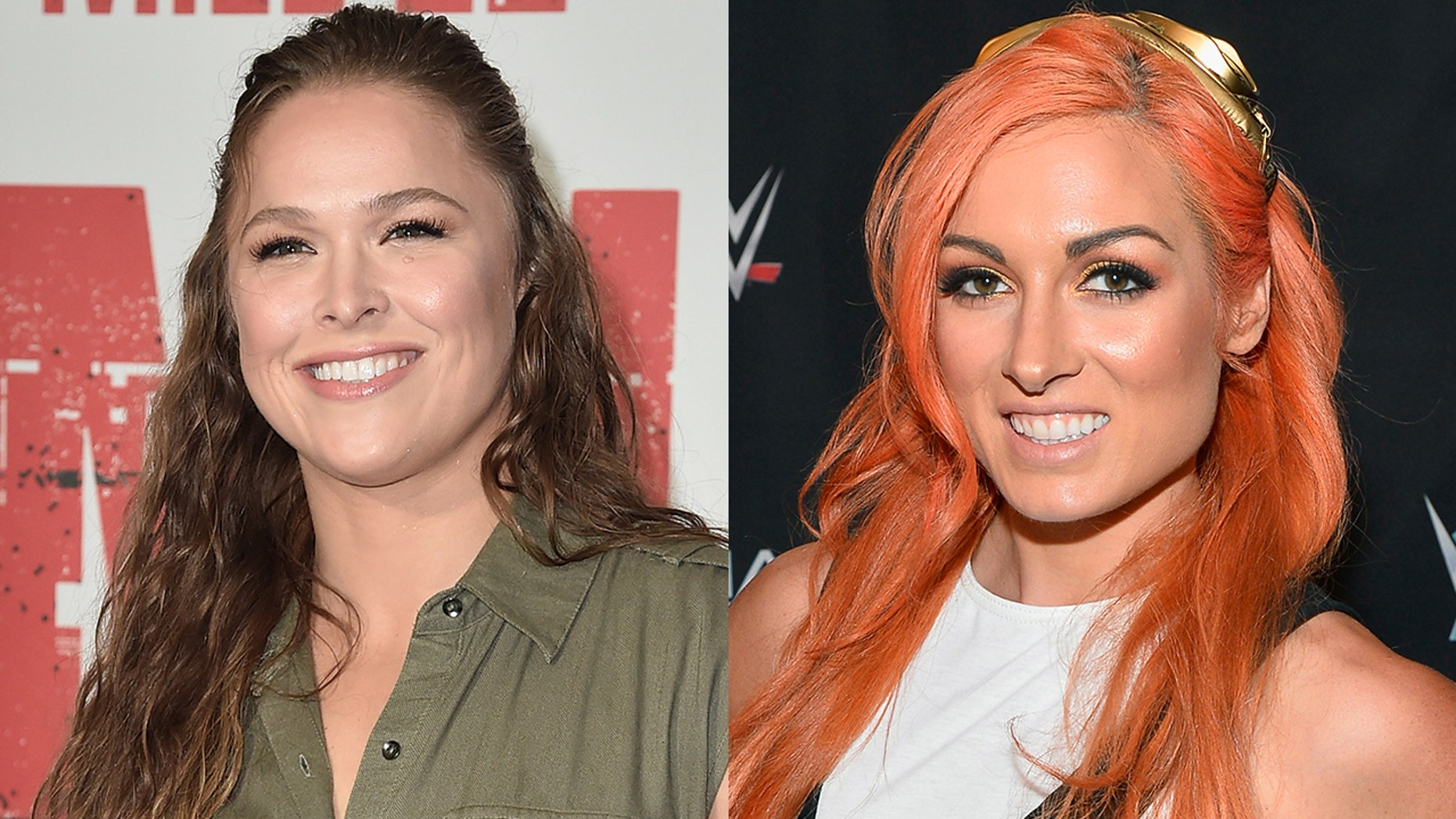 Ronda Rousey exchanged heated words with WWE rival Becky Lynch.