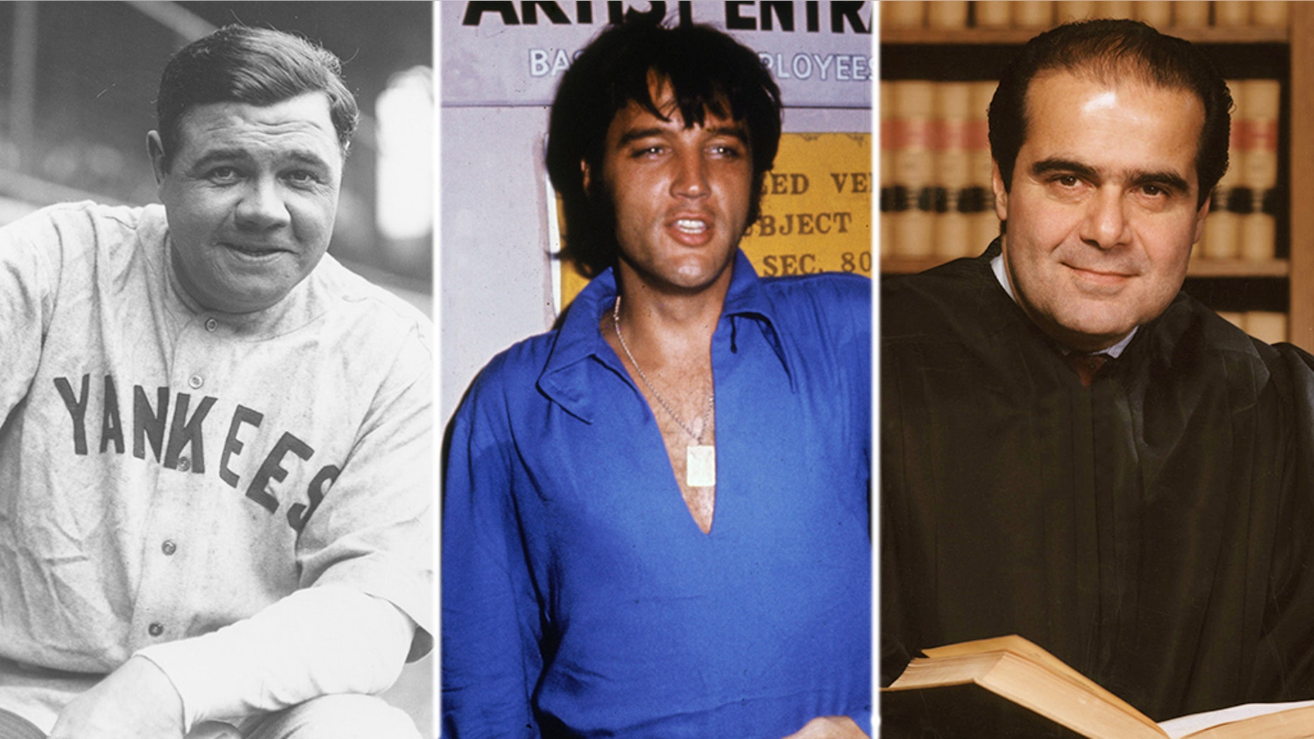 Seven people – including Babe Ruth, Elvis Presley and the late Supreme Court Justice Antonin Scalia – will be given the Presidential Medal of Freedom by President Trump, the White House announced.