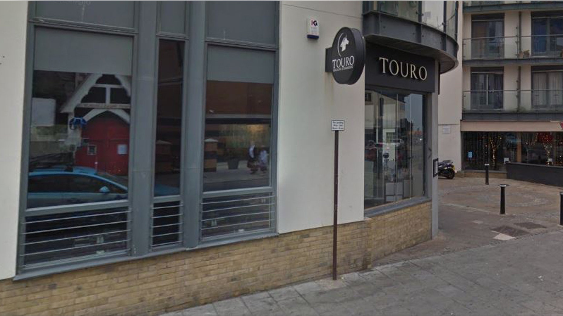 The protesters remained in the steakhouse for 20 minutes before departing to stand outside.