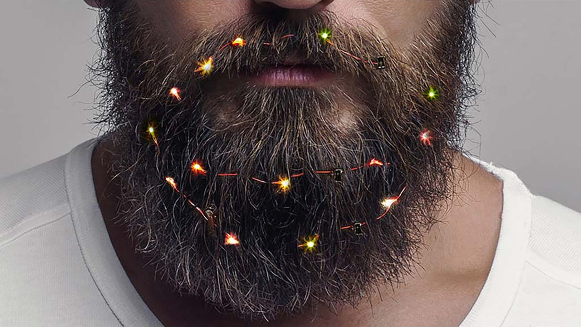 Get your beard in the holiday spirit with these beard lights.