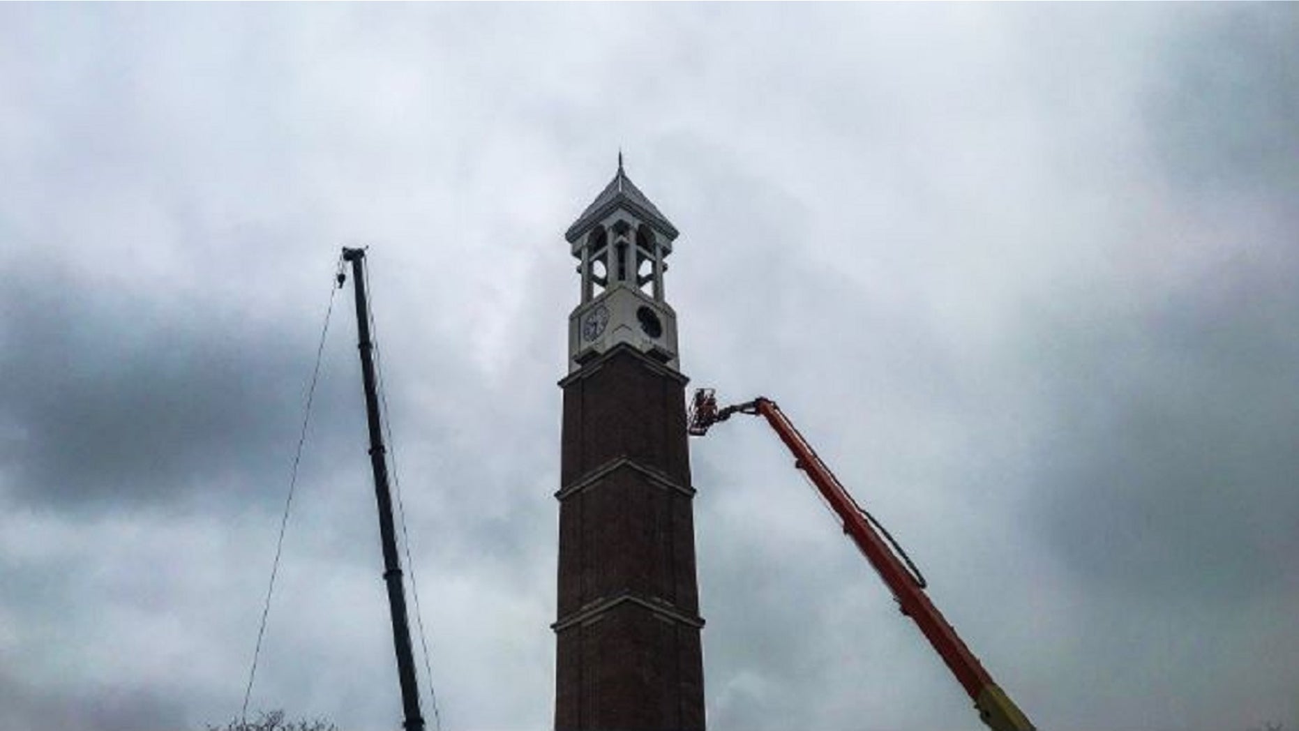 A clock on the Purdue University Bell Tower fell to the ground Tuesday. Fortunately, no injuries were reported.