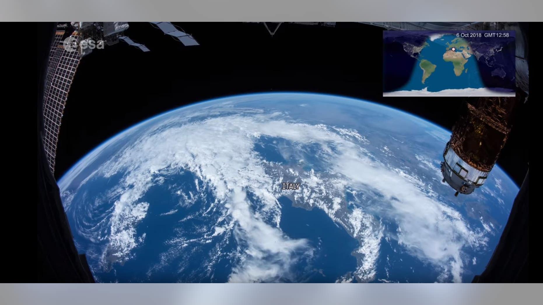 This screenshot of YouTube shows Earth seen from the International Space Station.