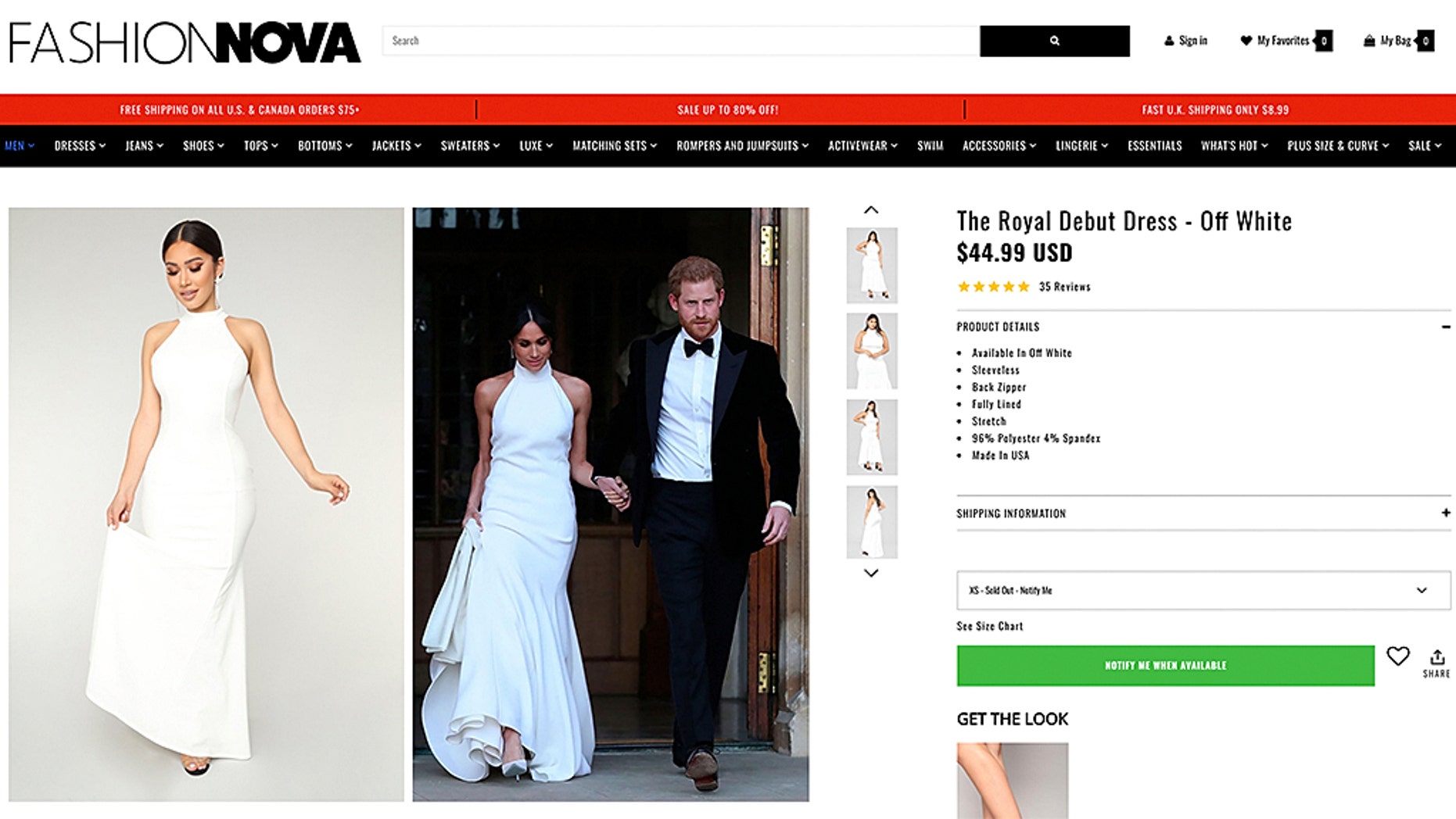 fashion nova meghan markle dress