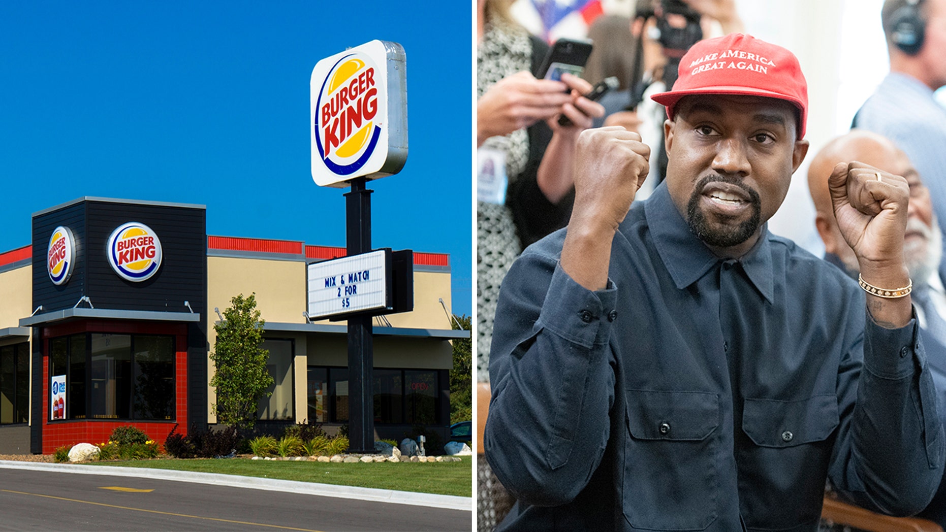 The Burger King UK Twitter account criticized Kanye West for his comment on McDonald's. 