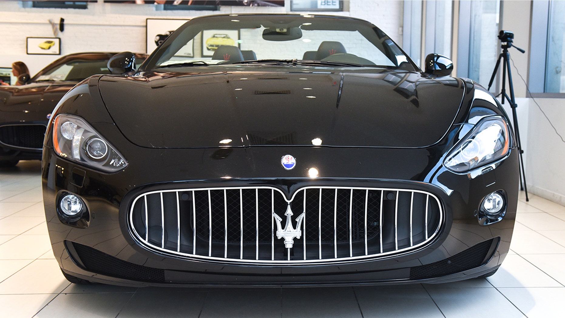 A Maserati is seen in a showroom in New York City, Sept. 27, 2016. (Jared Siskin/Patrick McMullan via Getty Images)