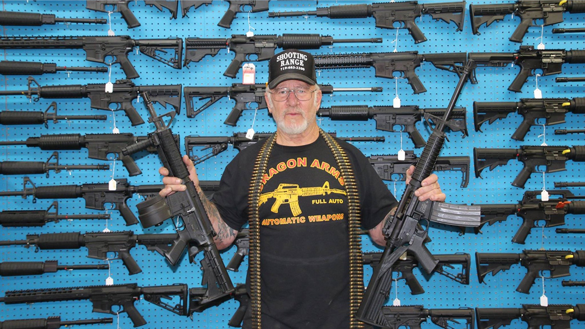 Mel Bernstein, owner of the Dragon Arms gun shop in Colorado Springs, Colo.Â