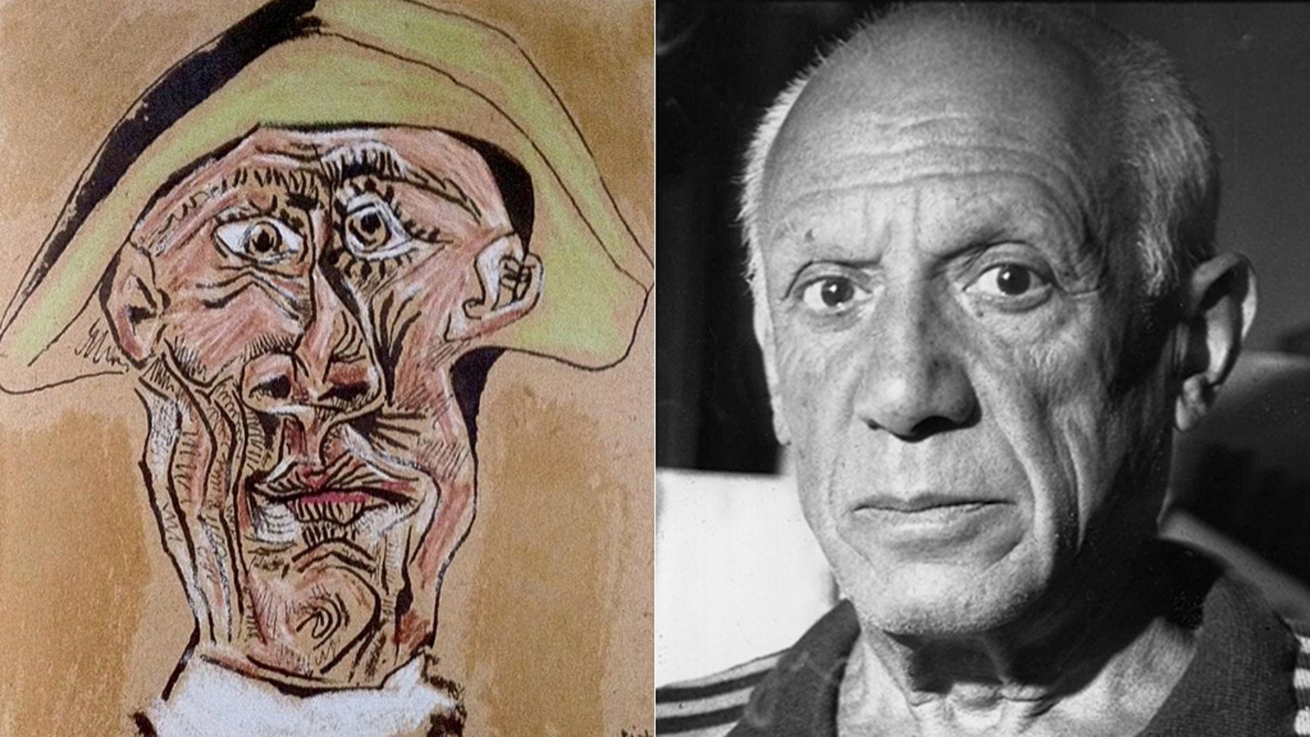 Picasso’s 1971 "Tête d’Arlequin" ("Harlequin’s Head") which was stolen from Rotterdam's Kunsthal museum in 2012