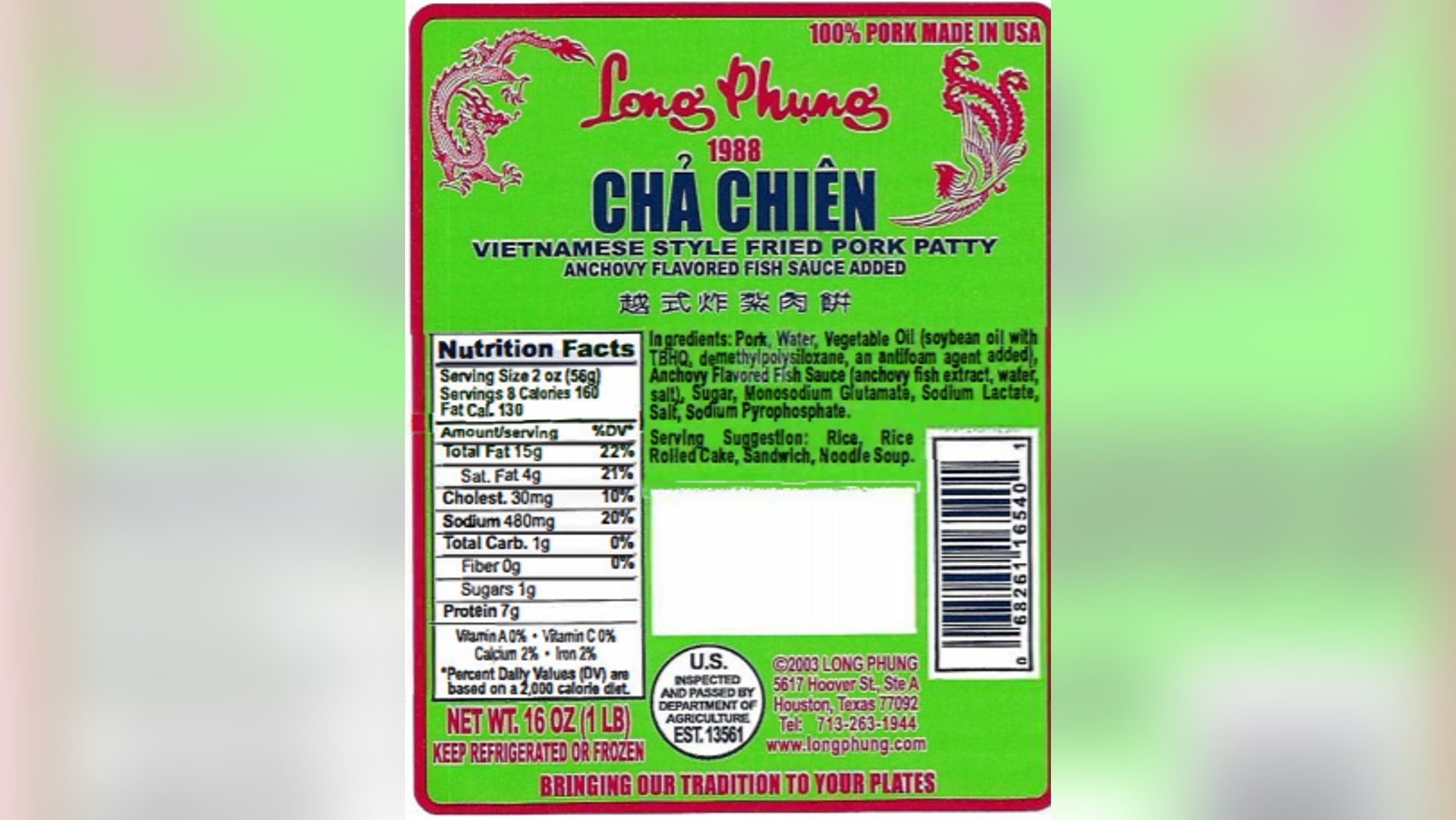 As of Nov. 20, at least four consumers who ate food from stores that also sell Long Phung’s anchovy-marinated pork patty rolls were sickened and required hospitalization.