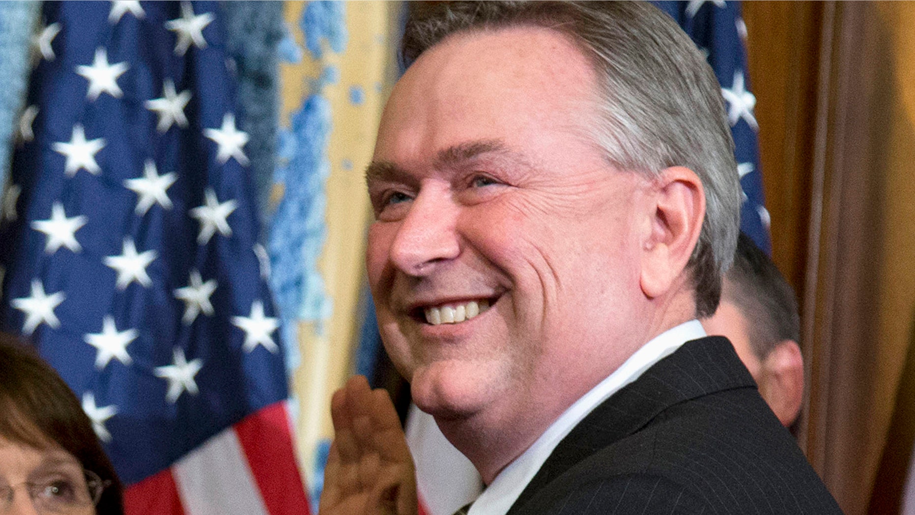 Former Texas Rep. Steve Stockman was sentenced on Wednesday to serve 10 years in federal prison in Houston. (Associated Press)