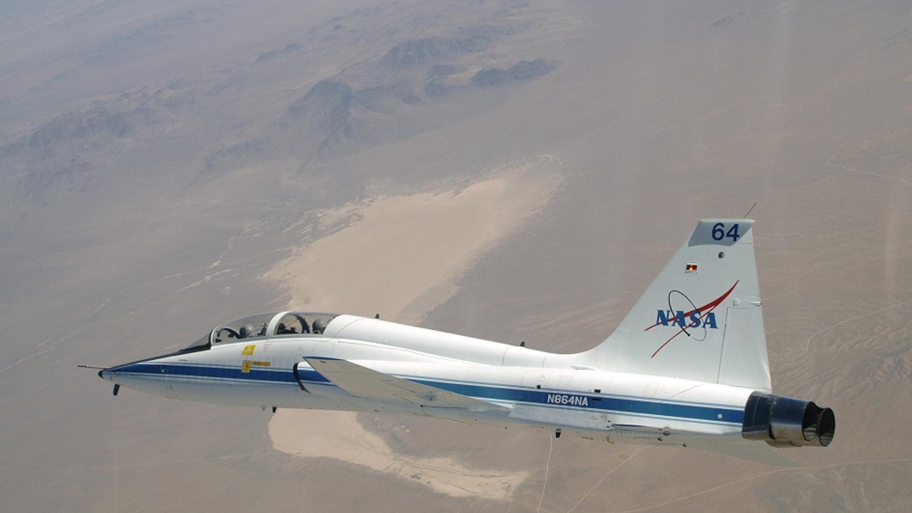 A T-38 Talon during a mission support flight.