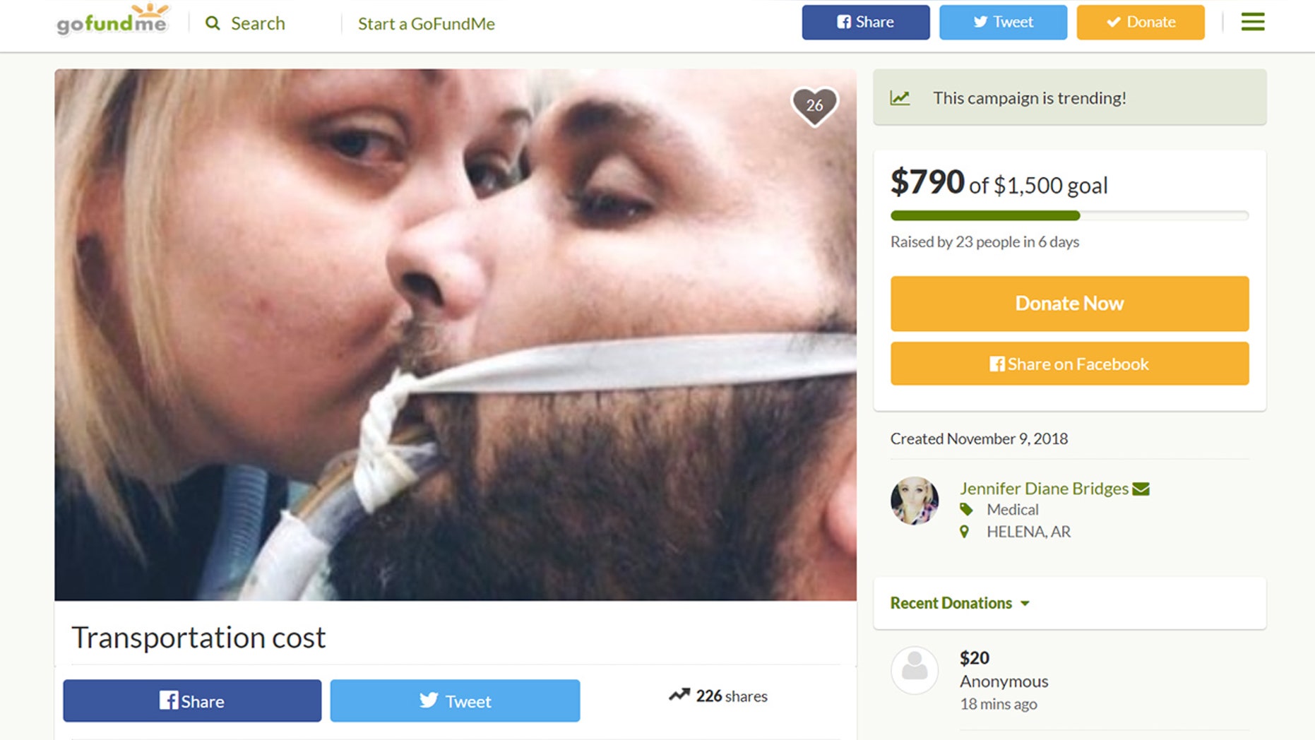Curtis Bridges, 34, initially thought he was suffering from the flu, but is now battling for his life.