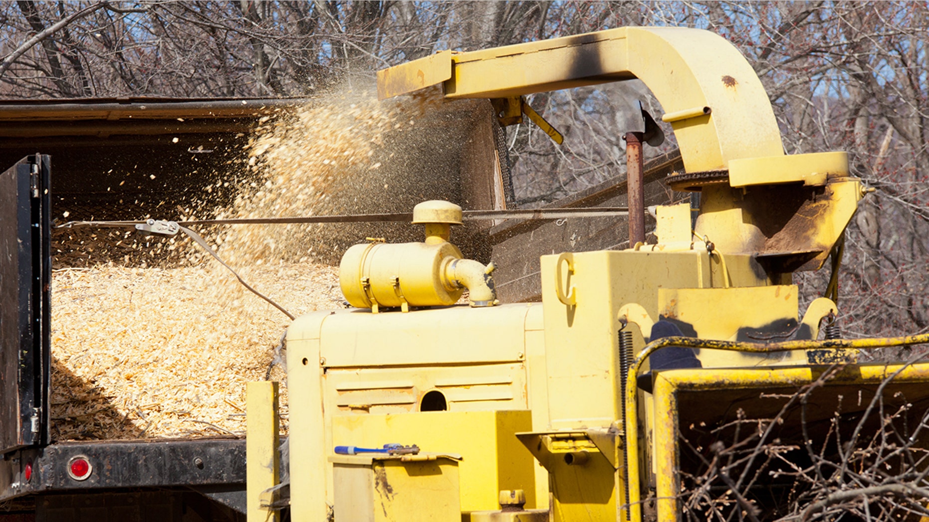 A Massachusetts man lost his leg in a wood chipper.